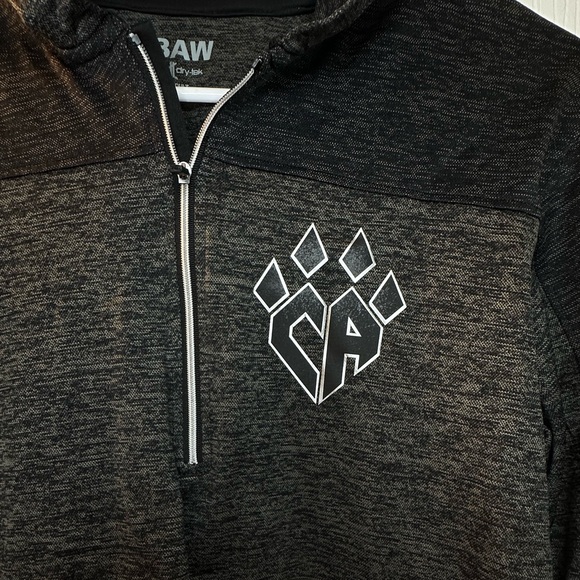 BAW dry-tek Cheer Athletics 1/4 zip dark grey pullover hoodie women’s small‎ - Picture 2 of 5